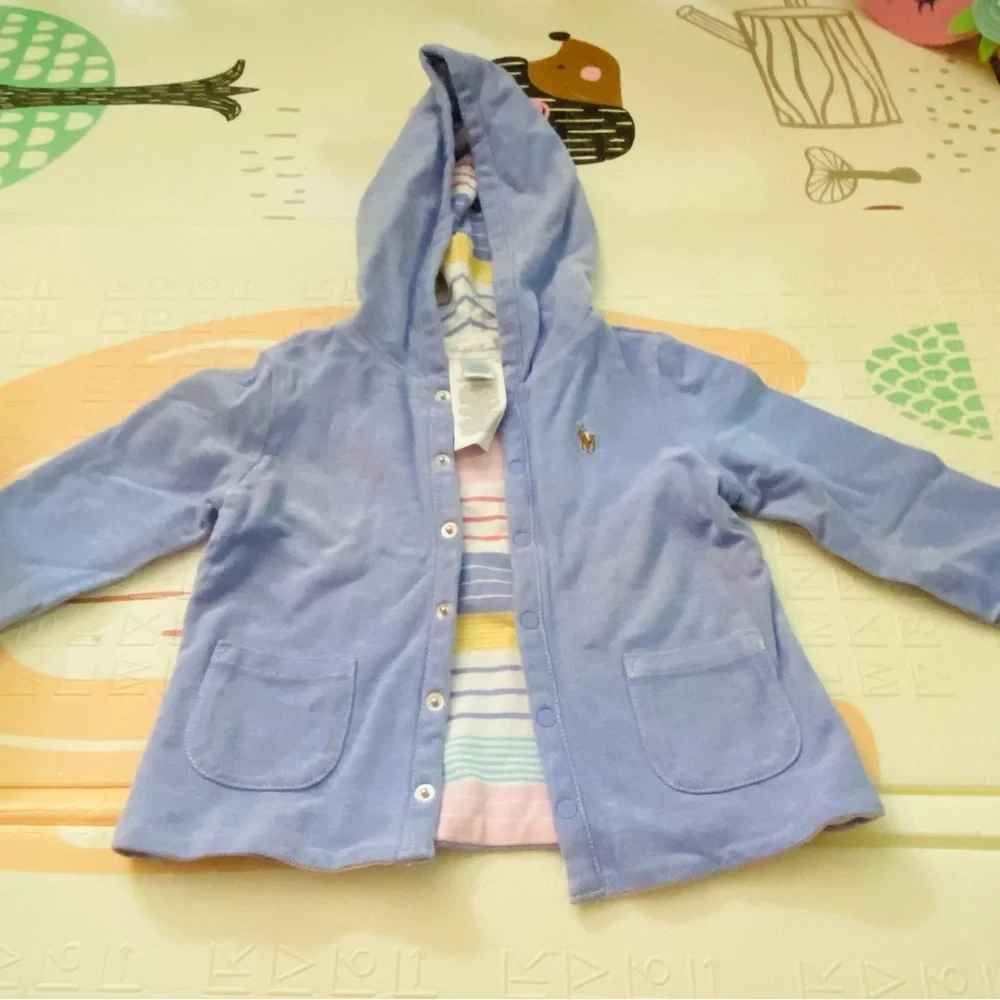 Ralph Lauren reversible jacket hoodie for baby in GUC 12-18 months $65